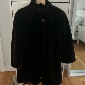 Marvin Richards Brown Coat Cape